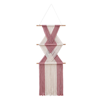 Macramé Wall Decor with Geometric Pattern Acalora