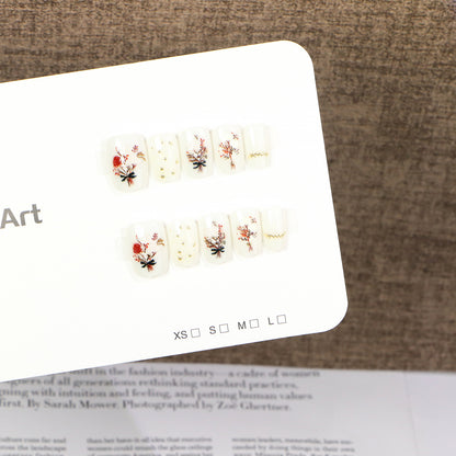 Floral Decorative Press-On Nail Art Set Acalora