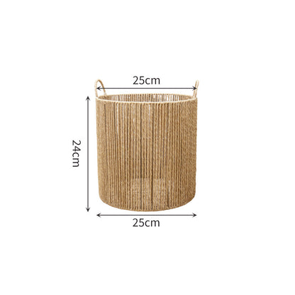 Handcrafted storage basket made of natural fibers