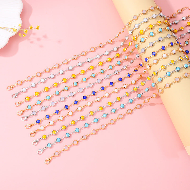 Floral Charm Choker Necklace Acalora 1788164322