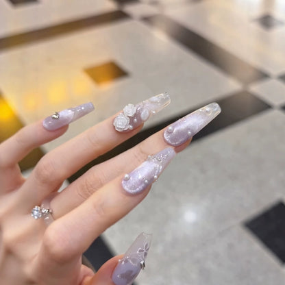 Elegant Decorative Press-On Nail Enhancements Acalora