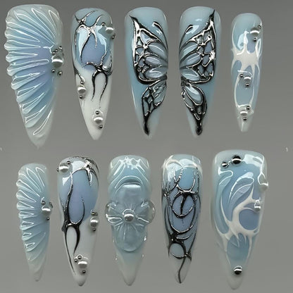 Artistic 3D Acrylic Nail Design Acalora
