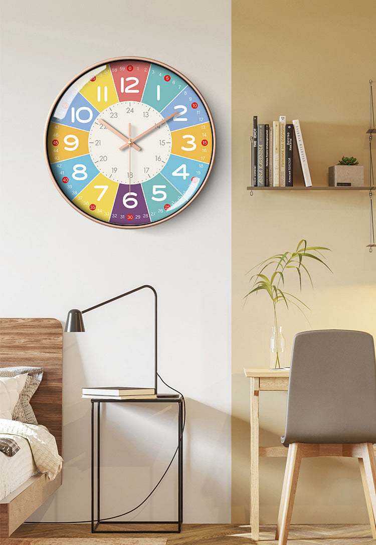Skanto | Color Time Silent Kids Clock – Educational Design Wall Clock