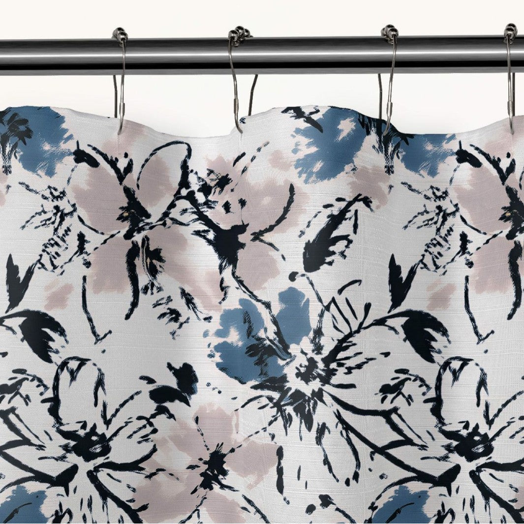 Artistic Floral Print Shower Curtain