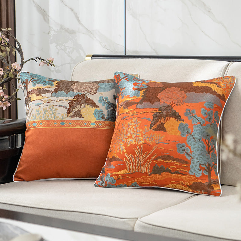 Embroidered Decorative Throw Pillow