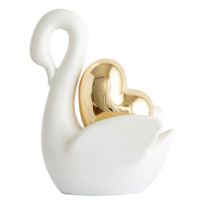 Elegant and romantic swans decorative figure Acalora