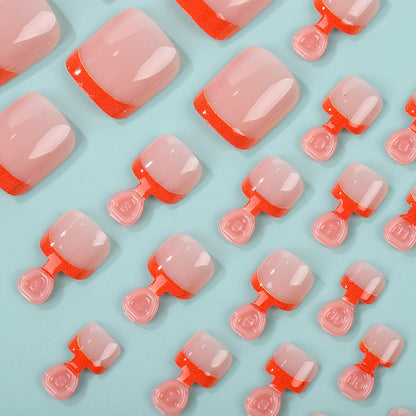 Artificial nails with elegant French design Acalora