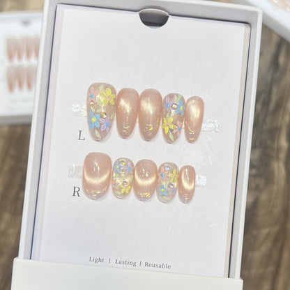 Floral Art Press-On Nail Set Acalora