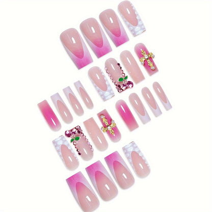 Ornate Decorative Press-On Nail Set Acalora