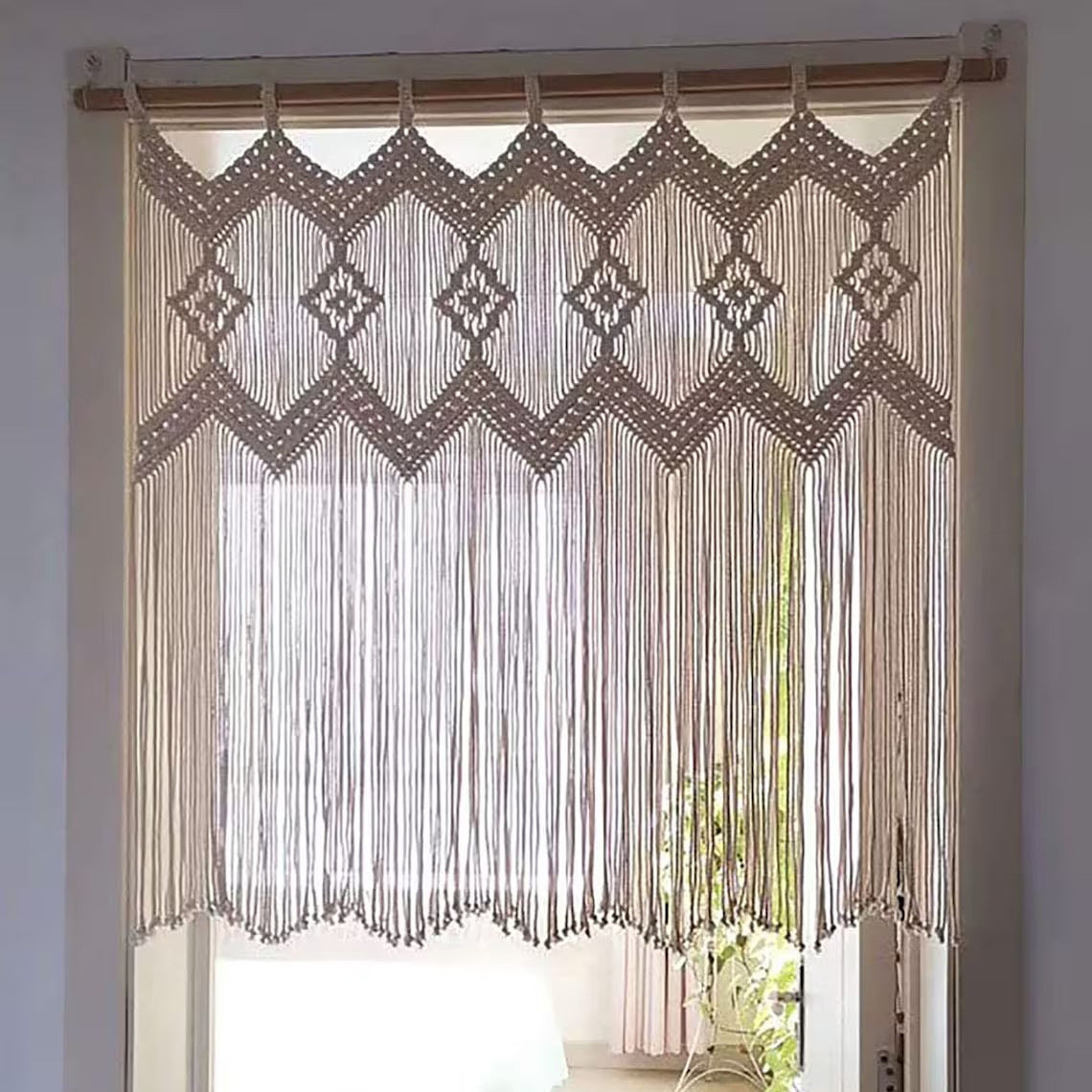 Macrame Wall Hanging with Elegant Fringes
