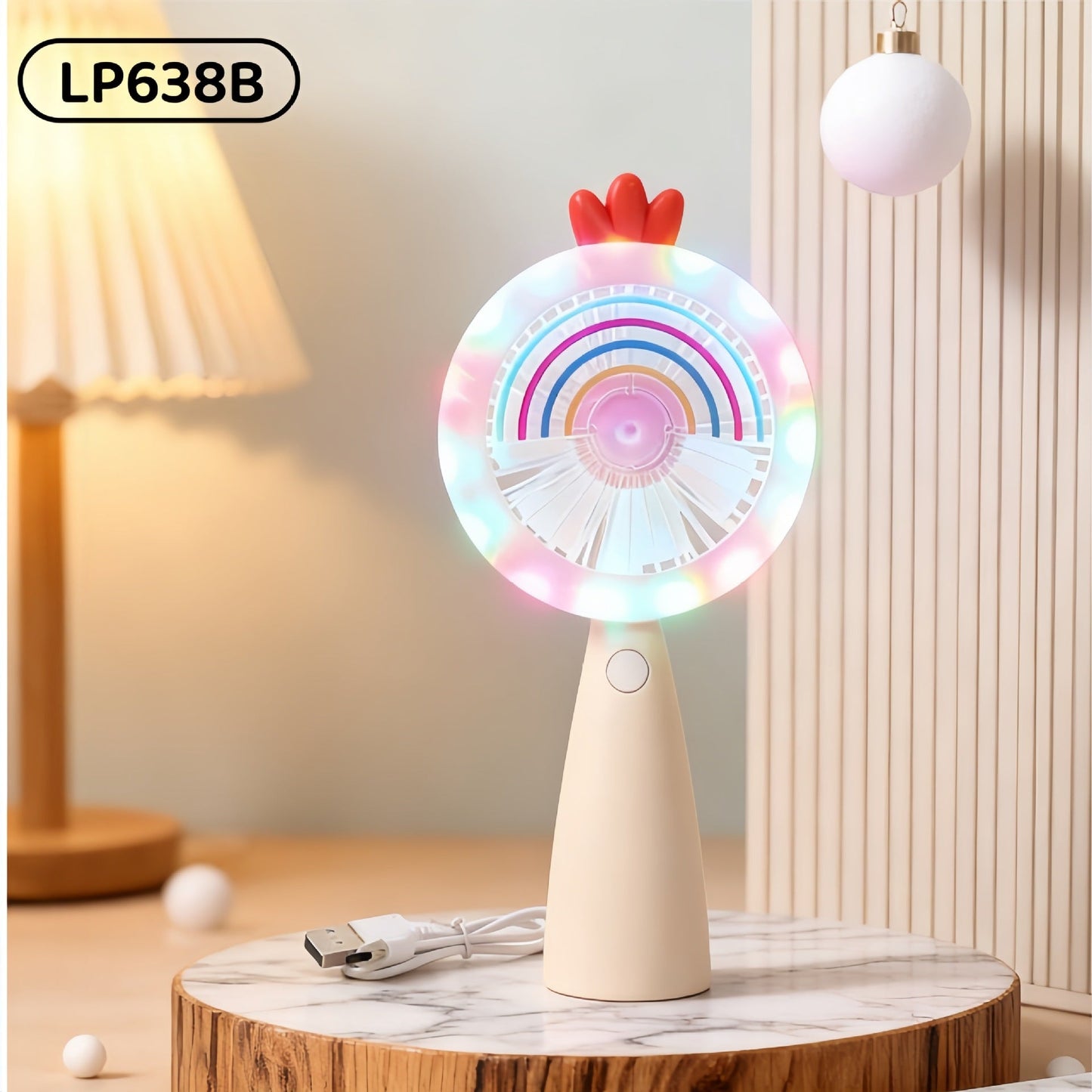 Women's Portable Mini Fan in Playful Bear Design Bowlift