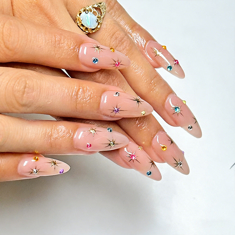Nail art set with sparkling star and crystal decorations Acalora