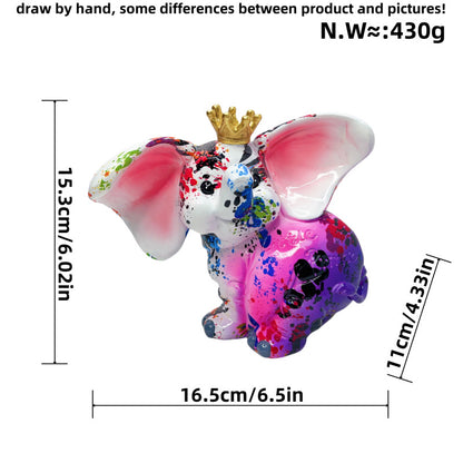 Artistic elephant figure with football motif Acalora