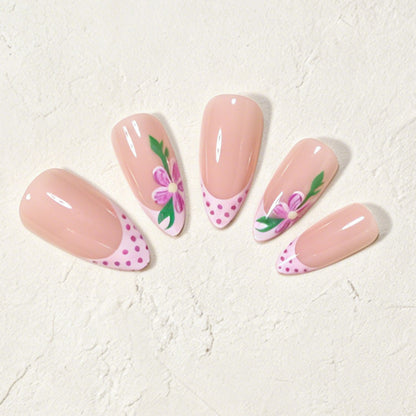 Artistic Floral Design Press-On Nails Acalora