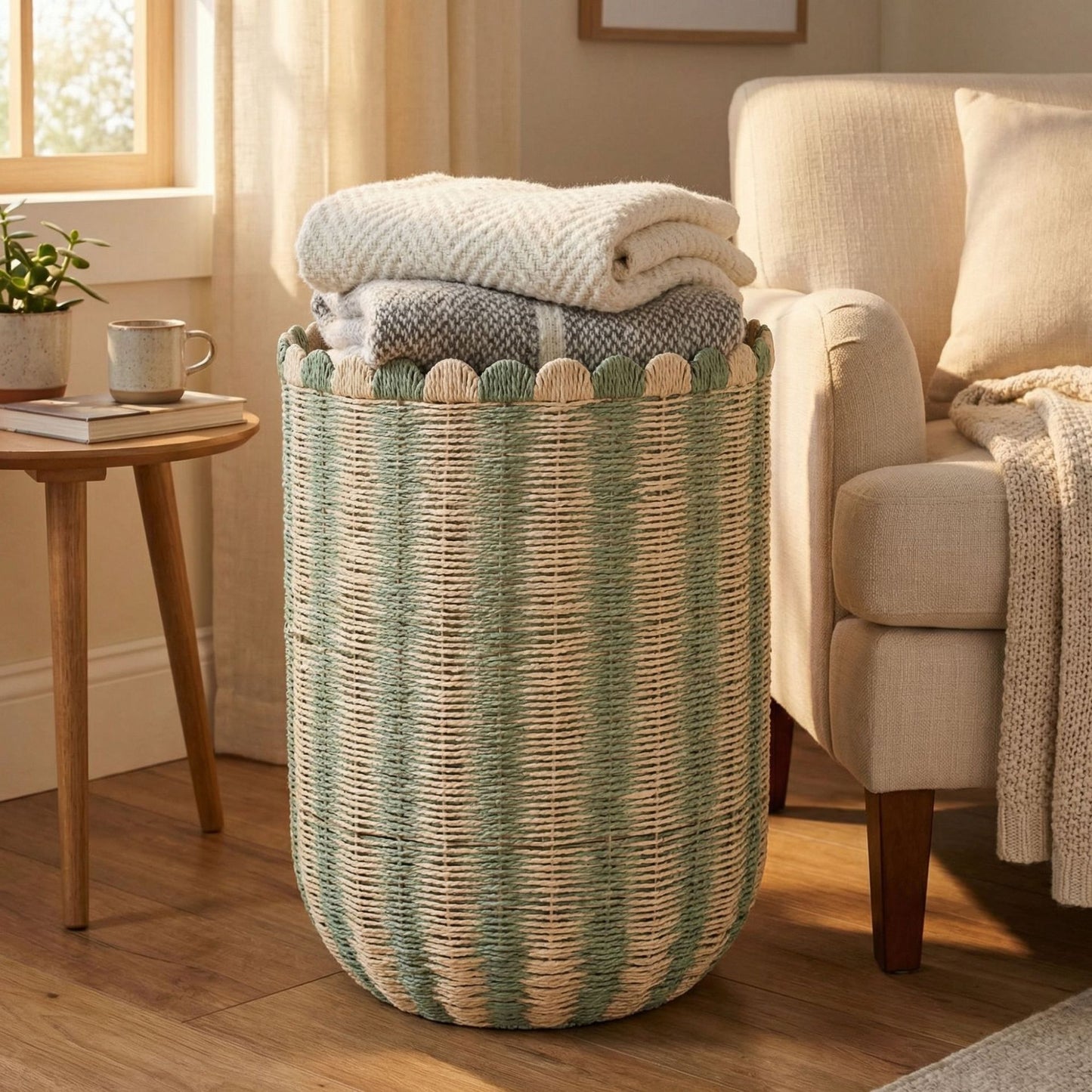 Decorative Woven Floor Basket Acalora