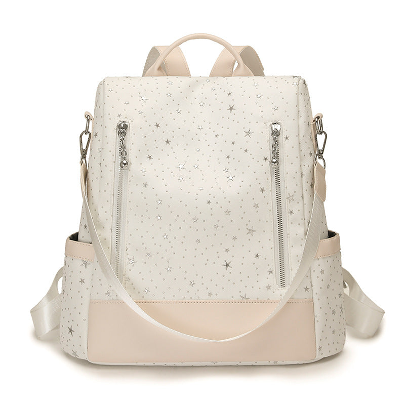 Star Patterned Multi-Pocket Backpack Acalora