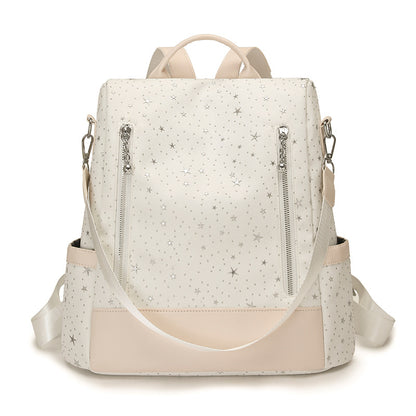 Star Patterned Multi-Pocket Backpack Acalora