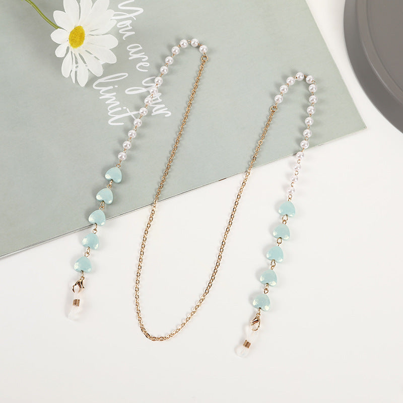 Heart Charm Eyewear Chain Acalora
