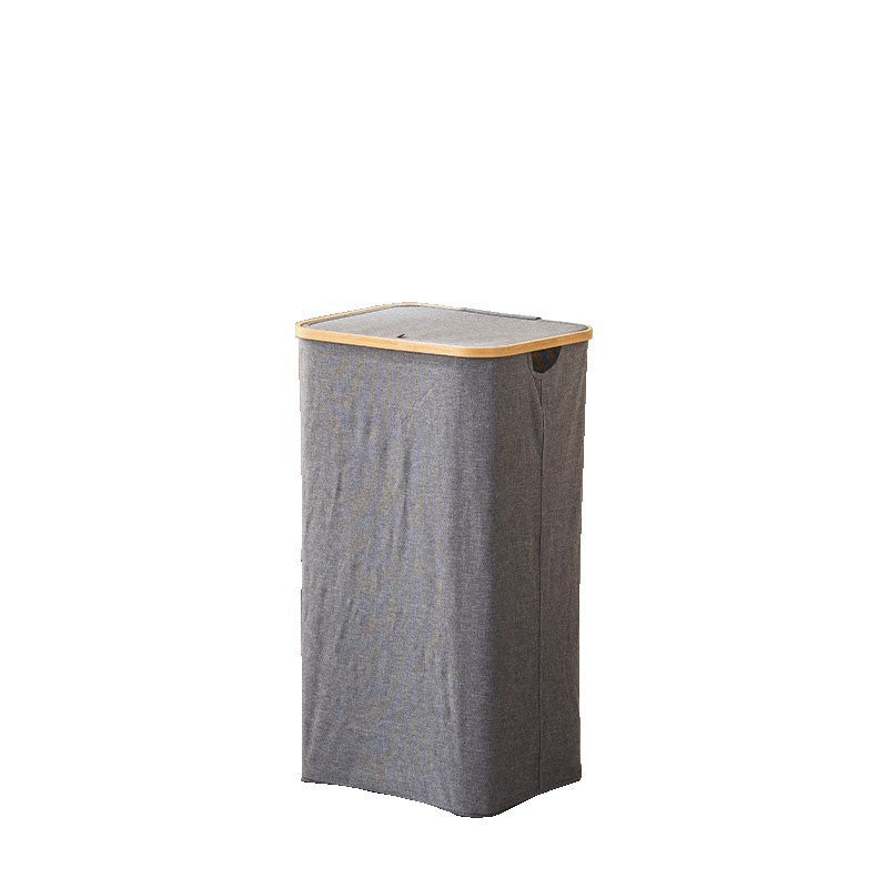 Laundry basket with removable lid and bamboo frame Acalora