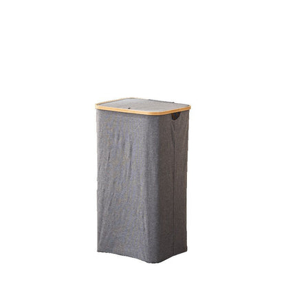 Laundry basket with removable lid and bamboo frame Acalora