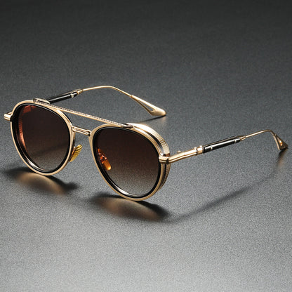 Women's Designer Sunglasses with Luxurious Metal Frame and Retro Accents Bowlift