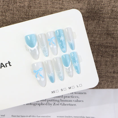Seasonal Snowflake Press-On Nail Art Set Acalora