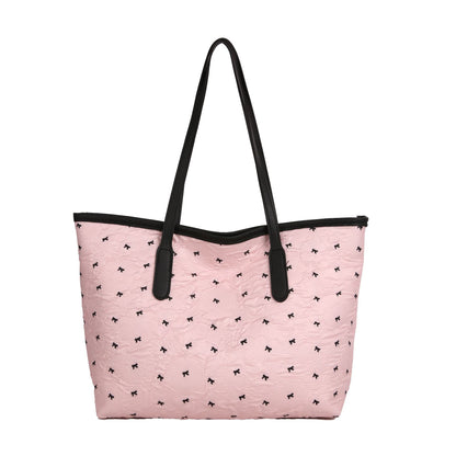 Quilted Tote Bag with Pattern Acalora