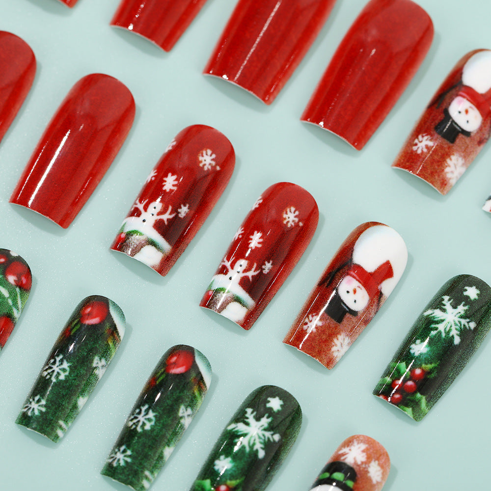 Festive artificial nails with Christmas motifs Acalora