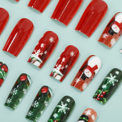 Festive artificial nails with Christmas motifs Acalora