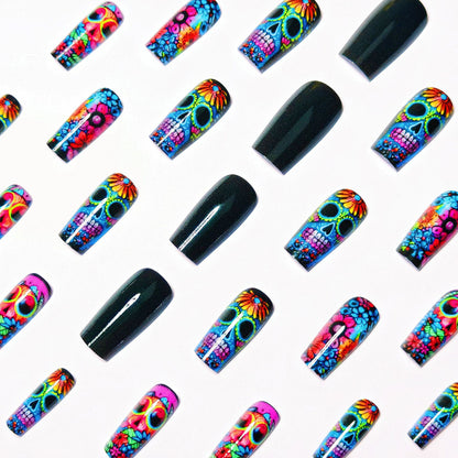 Decorative Skull Design Nail Art Acalora