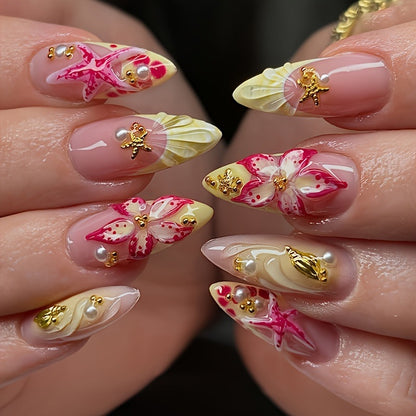 Floral Design Luxury Press-On Nails Acalora