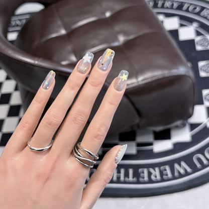 Artistic Starry Dream Press-On Nail Set Acalora