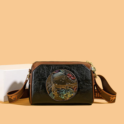 Vintage-Inspired Leather Crossbody Bag Acalora