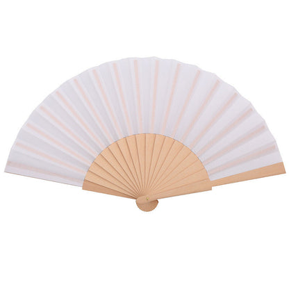 Ladies' elegant hand fan made of lightweight fabric with an elaborate folding pattern Brehn