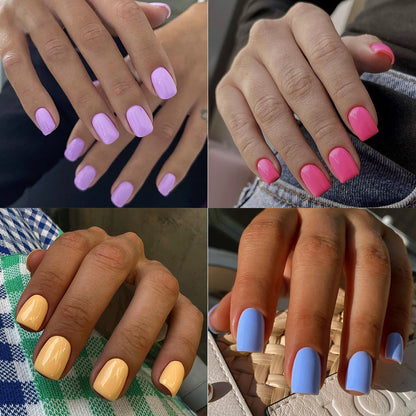 Elegant Glossy Square Nail Set Acalora