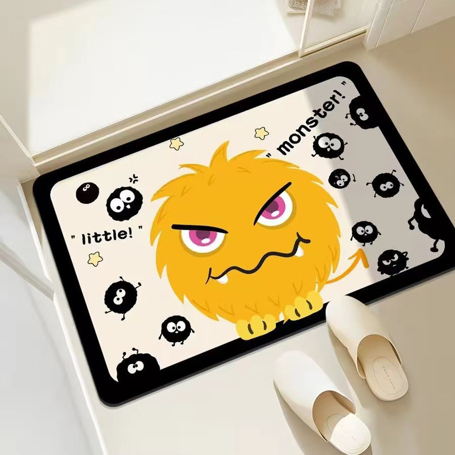 Playful Monster-Themed Bath Mat