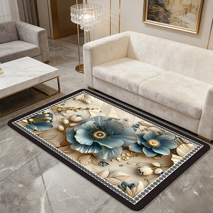 Floral Patterned Comfort Bath Mat Acalora