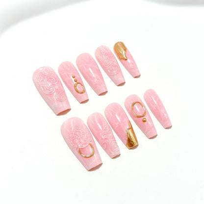 Artificial nails with elegant decorations Acalora