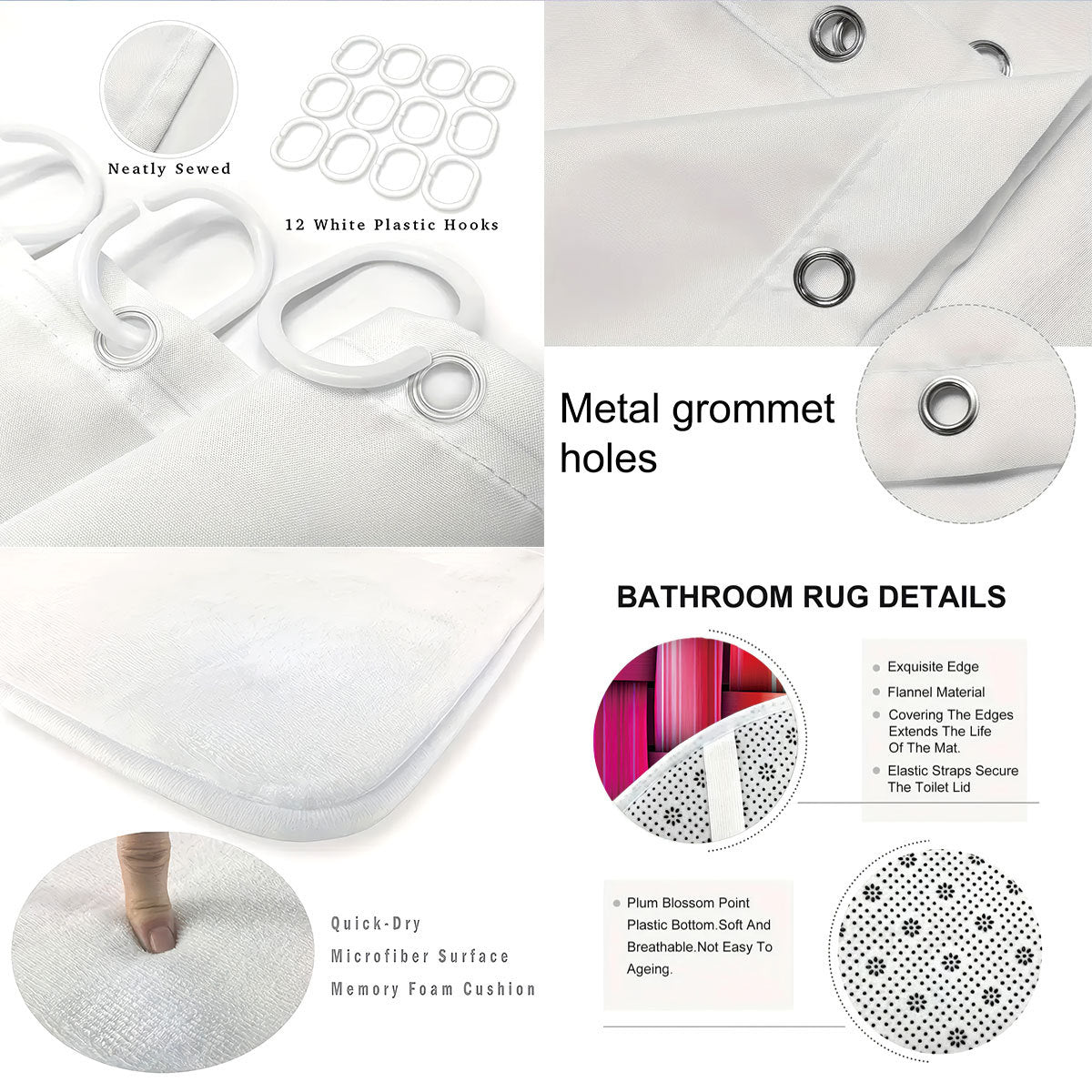 Digital Cube Pattern Bathroom Set