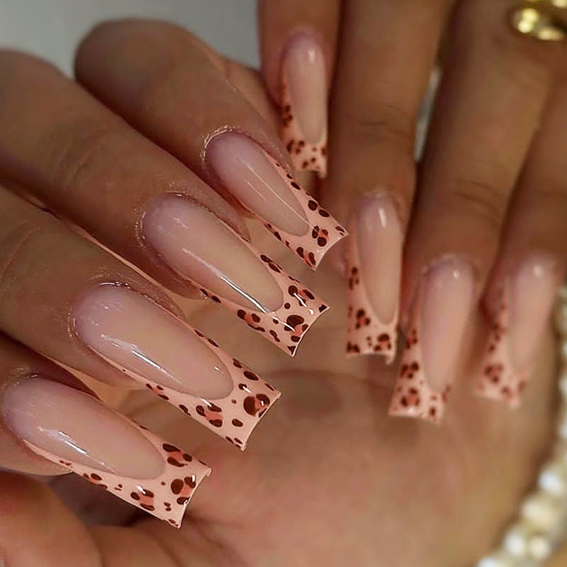 Stylish Leopard Print Press-On Nail Set Acalora