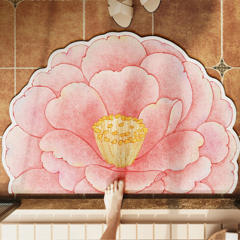 Floral Design Bath Mat
