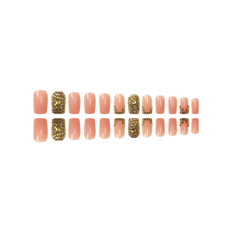 Glamorous Rhinestone Accented Press-On Nails Acalora
