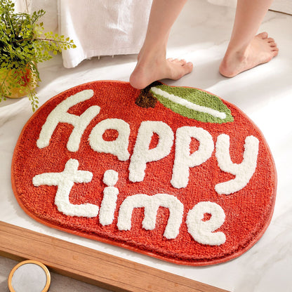 Playful Fruit-Themed Bath Rug