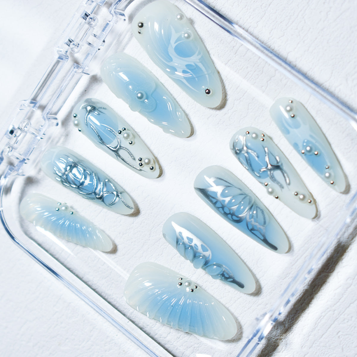 Artistic 3D Acrylic Nail Design Acalora