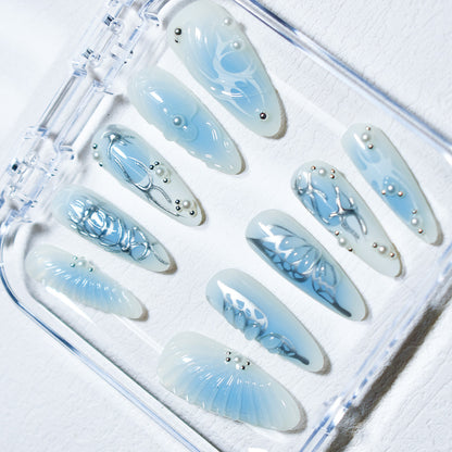 Artistic 3D Acrylic Nail Design Acalora