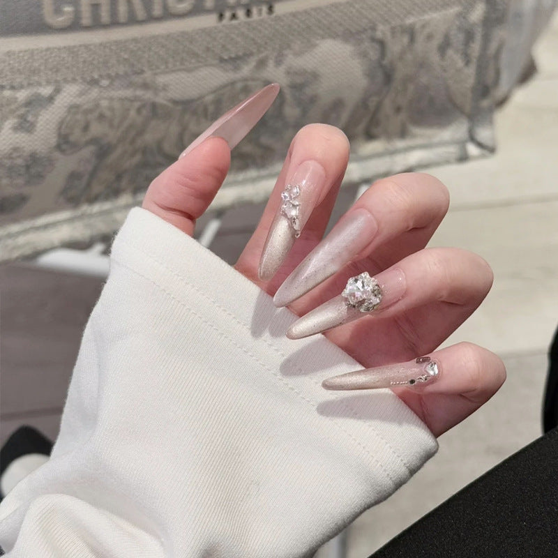 Acrylic nail set with glamorous glitter effect Acalora