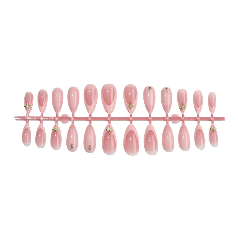Stylish Press-On Nail Art Set with Floral and Gem Accents Acalora