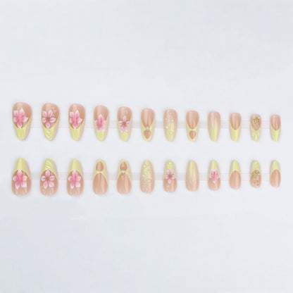 Artistic Floral Stiletto Nail Enhancements Acalora