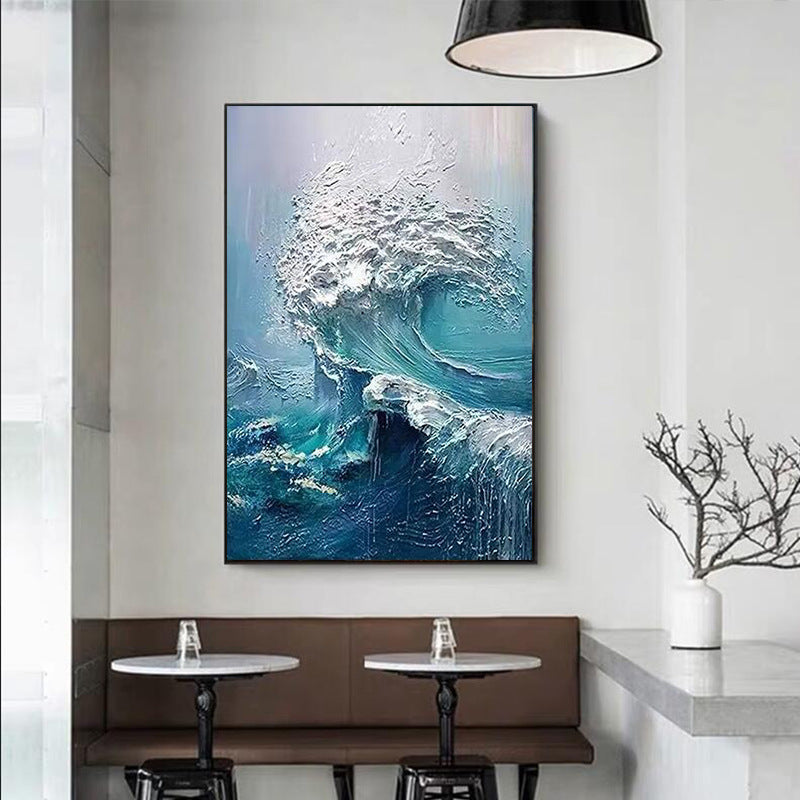 Ocean Wave Textured Canvas Art