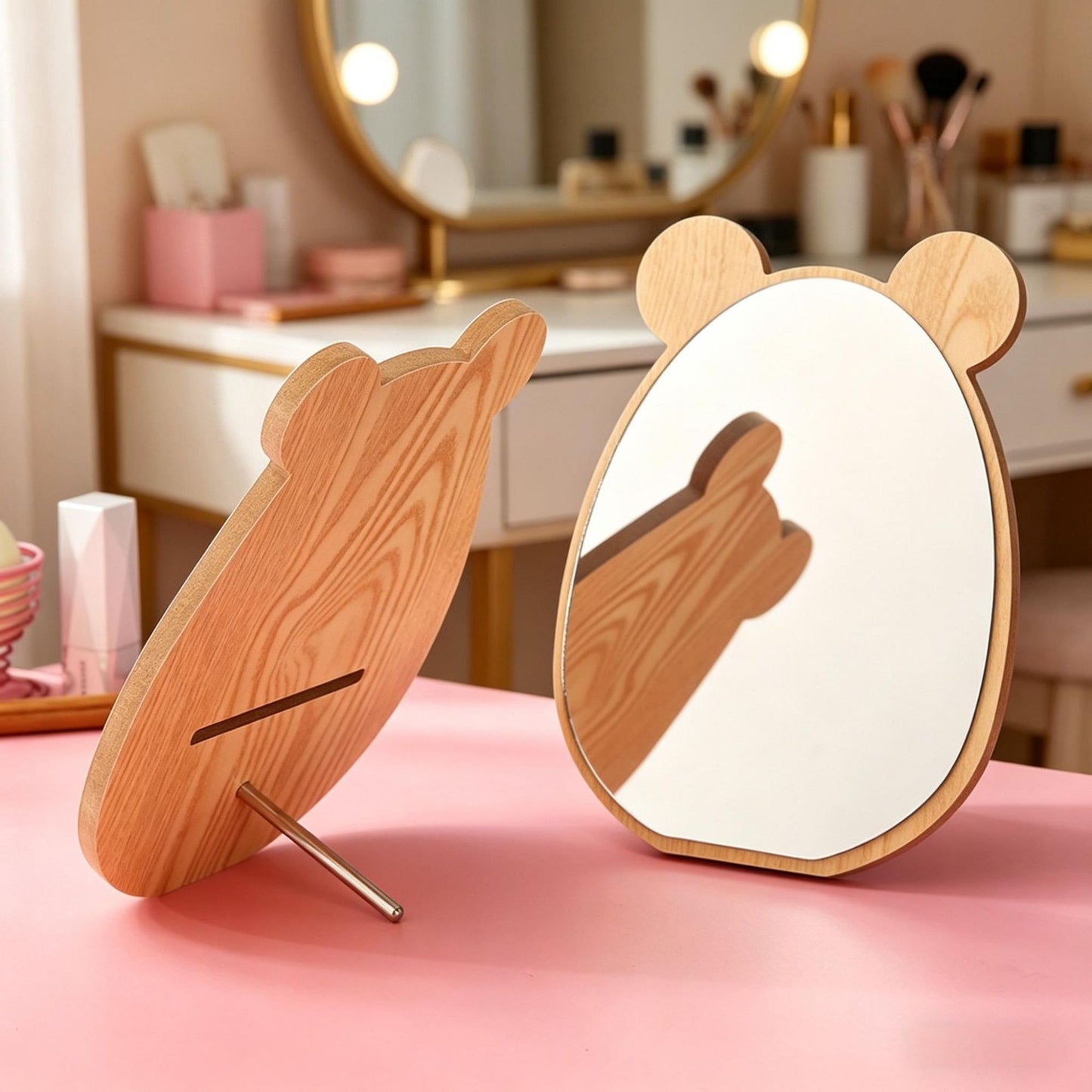 Bear-Themed Decorative Wall Mirror